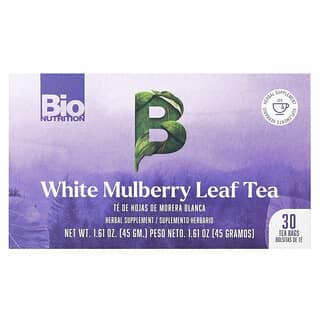 Bio Nutrition, Чай из листьев белой шелковицы, 30 чайных пакетиков, 45 г (1,61 унции)