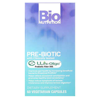 Bio Nutrition, Prebiótico, 60 cápsulas vegetales