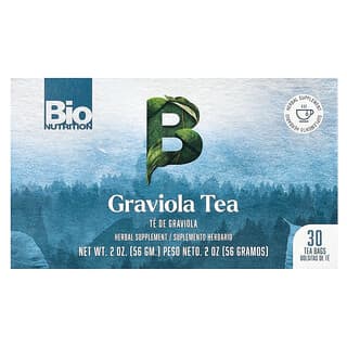 Bio Nutrition‏, תה גרביולה, נטול קפאין, 30 שקיקי תה, 56 גרם (2 אונקיות)