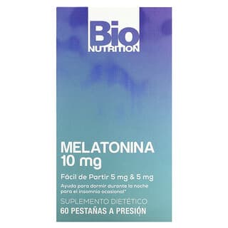 Bio Nutrition, Mélatonine, 10 mg, 60 comprimés à pression
