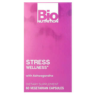Bio Nutrition, Stress et bien-être à l'ashwagandha, 60 capsules végétariennes