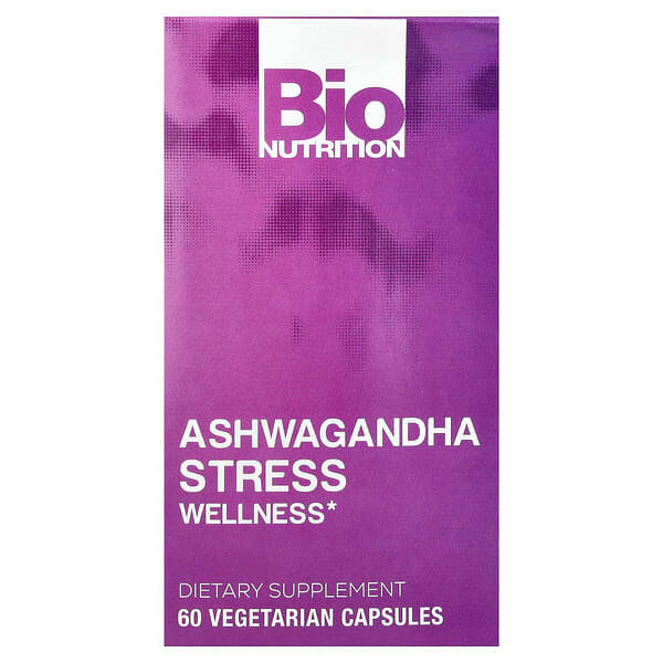 Bio Nutrition, Stress Wellness With Ashwagandha, 60 Vegetarian Capsules