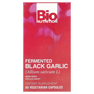 Bio Nutrition, Fermentert svart hvitløk, 450 mg, 60 vegetarkapsler