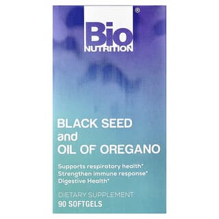 Bio Nutrition, Comino negro y aceite de orégano, 90 cápsulas blandas