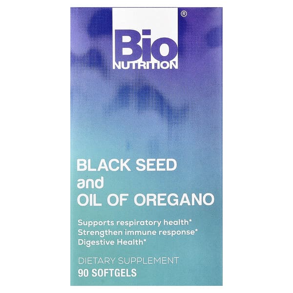 Bio Nutrition, Black Seed and Oil Of Oregano, 90 Softgels — product photo 1