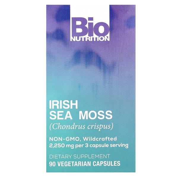 Irish Sea Moss, 90 Vegetarian Capsules (750 mg per Capsule)