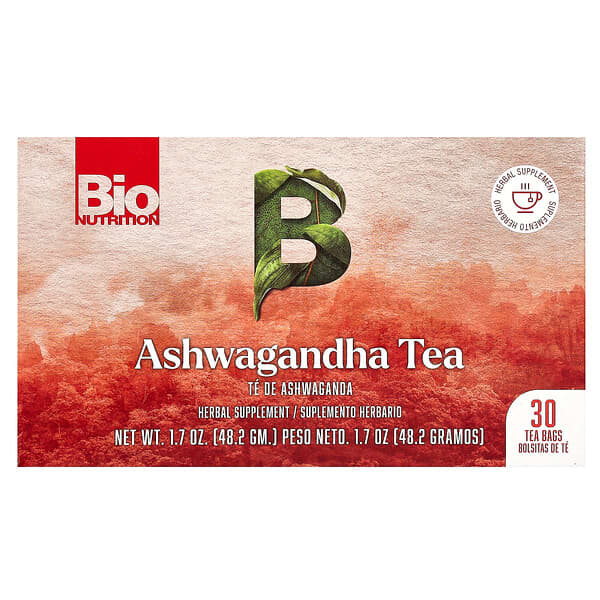 Ashwagandha Tea, Caffeine Free, 30 Tea Bags, 1.7 oz (48.2 g)