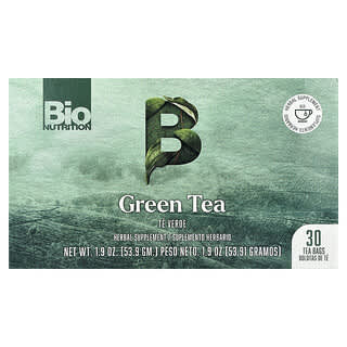 Bio Nutrition, Chá Verde, 30 Saquinhos de Chá, 53,9 g (1,9 oz)