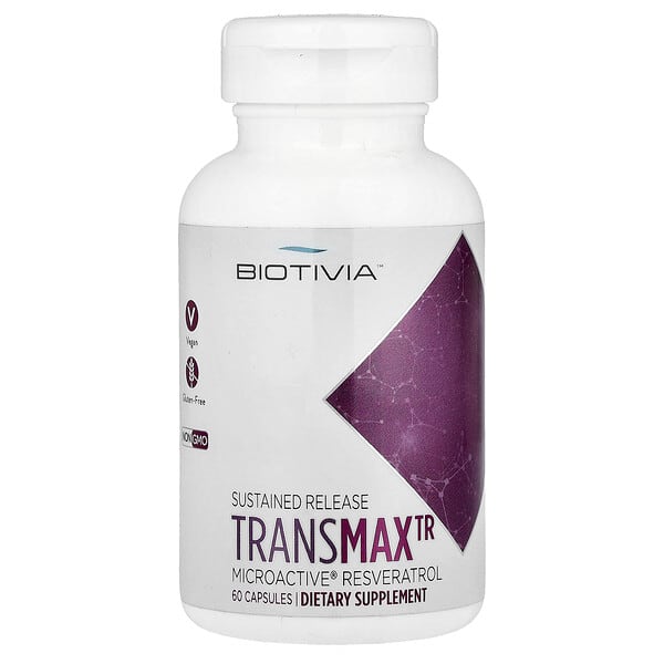 TransmaxTR, MicroActive® Resveratrol, 60 Capsules (500 mg per Capsule)
