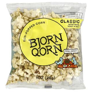 BjornQorn, кукуруза, обжаренная на солнце, классическая, 28 г (1 унция)