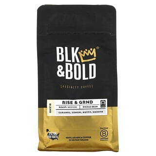 BLK & Bold, 特种混合咖啡，全豆，中度烘焙，Rise & GRND，12 盎司（340 克）