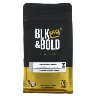BLK & Bold, Café Especializado, Smoove Operator, Moído, Torrado Escuro, 340 g (12 oz)