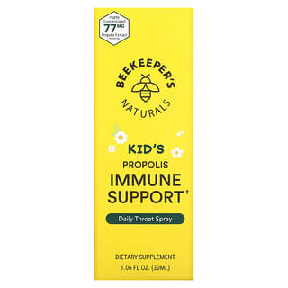 Beekeeper's Naturals, Niños, Refuerzo inmunitario con propóleo, Spray de uso diario para la garganta`` 30 ml (1,06 oz. Líq.)