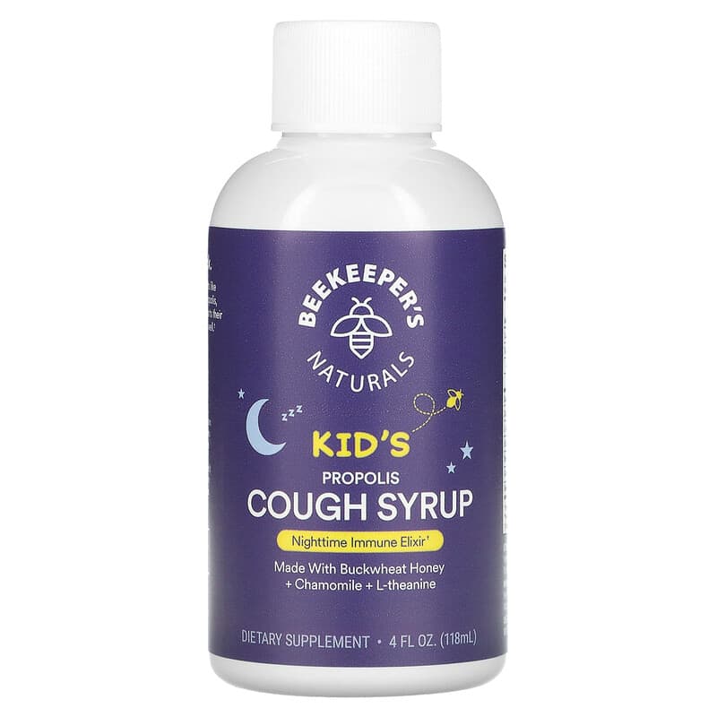 Beekeepers Naturals Kids' Nighttime Propolis Cough Syrup - 4 Fl Oz : Target