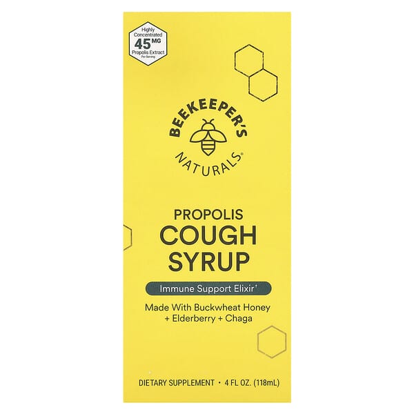 Beekeeper's Naturals, Propolis Cough Syrup, 4 fl oz (118 ml)