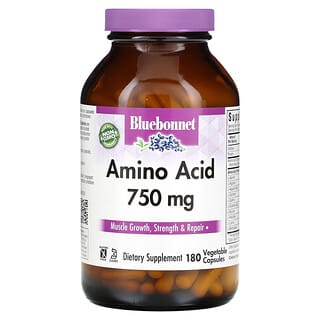 Bluebonnet Nutrition, Capsules d'acides aminés, 750 mg, 180 capsules végétales