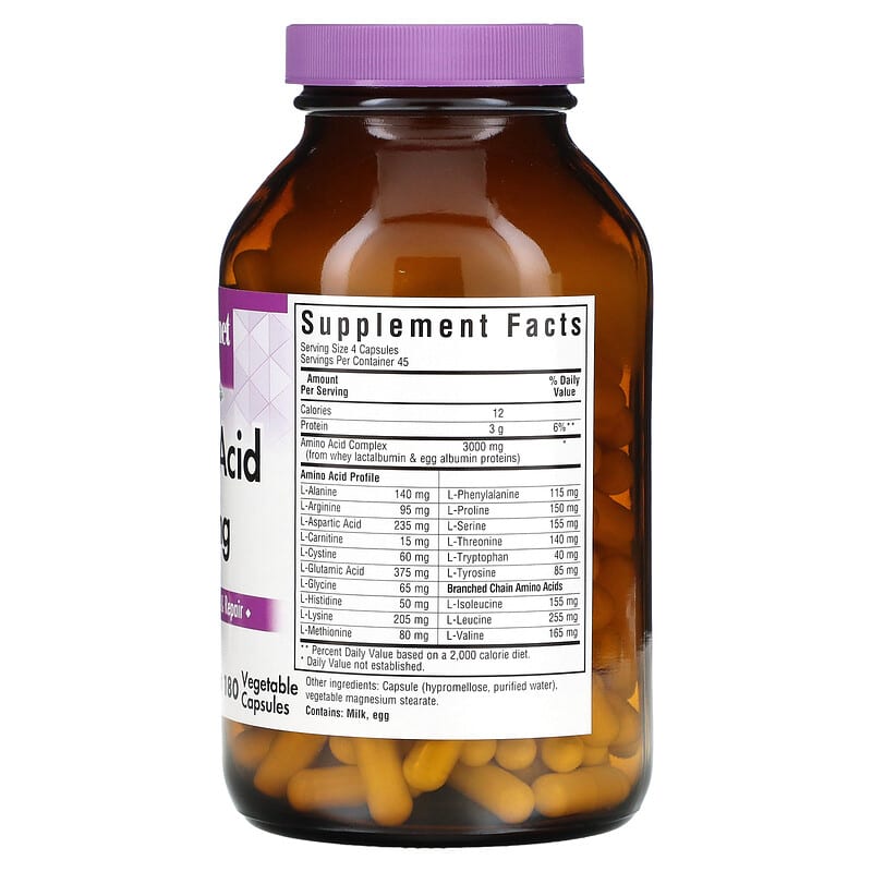 Amino Acid , 750 mg, 180 Vegetable Capsules