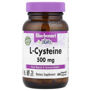 Bluebonnet Nutrition, L-cistein, 500 mg, 60 biljnih kapsula
