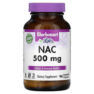 Bluebonnet Nutrition, NAC, 500 mg, 90 Cápsulas Vegetales