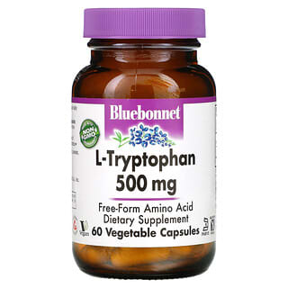 Bluebonnet Nutrition, L-tryptophane, 500 mg, 60 capsules végétales