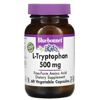 Bluebonnet Nutrition, L-triptófano, 500 mg, 60 cápsulas vegetales