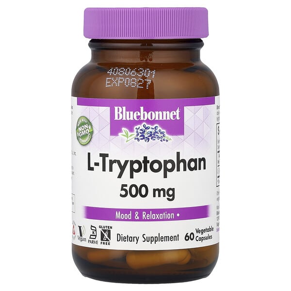 L-Tryptophan, 500 mg, 60 Vegetable Capsules