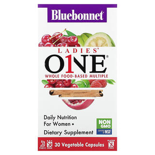 Bluebonnet Nutrition, UNO para mujeres, Múltiplo a base de alimentos integrales, 30 cápsulas vegetales