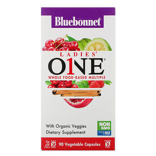Bluebonnet Nutrition, Ladies' ONE，全食為主多效維生素，90 粒素食膠囊