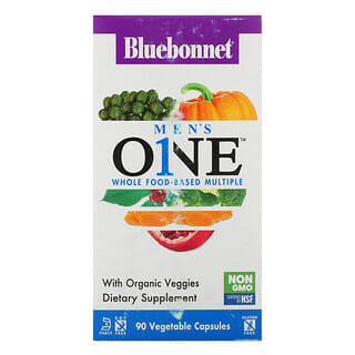 Bluebonnet Nutrition, Men's ONE，全食為主多效維生素，90 粒素食膠囊