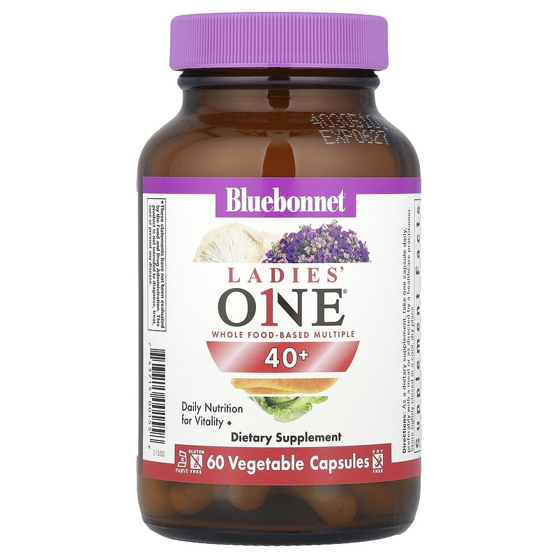 Ladies' ONE 40+, Whole Food-Based Multiple, 60 Vegetable Capsules