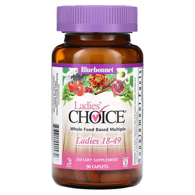 Bluebonnet Nutrition, Ladies' Choice, Whole Food-Based Multinutrients, Women Ages 18-49, 90 Caplets