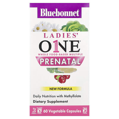 Bluebonnet Nutrition, Ladies' One®, Prenatal, 60 Vegetarian Capsules