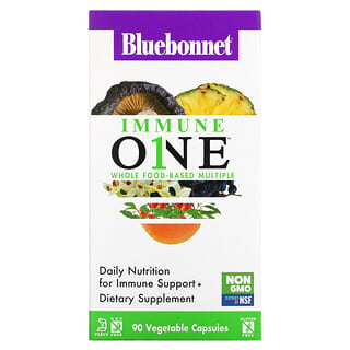 Bluebonnet Nutrition, Immune One, Multiple à base d'aliments entiers, 90 capsules végétales