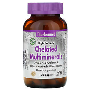 Bluebonnet Nutrition, High Potency, Chelated Multiminerals, 120 Caplets