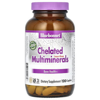 Bluebonnet Nutrition, Multiminerales quelatados, sin hierro, 120 cápsulas