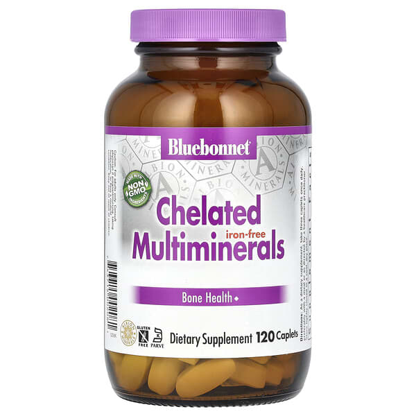 Chelated Multiminerals, Iron Free, 120 Caplets