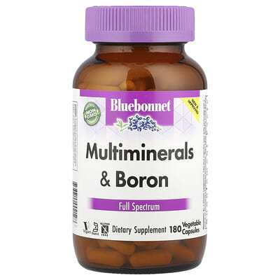 Bluebonnet Nutrition, Multiminerals & Boron, 180 Vegetarian Capsules