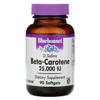 Bluebonnet Nutrition, Bêta-carotène naturel, 25 000 UI, 90 capsules à enveloppe molle