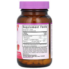 Bluebonnet Nutrition, Earth Sweet Chewables, Vitamin D3, Raspberry, 25 mcg (1,000 IU), 90 Chewable Tablets