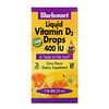 Liquid Vitamin D3 Drops, Natural Citrus Flavor, 400 IU, 1 fl oz (30 ml)