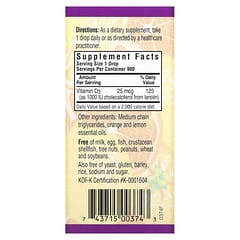 Bluebonnet Nutrition, Liquid Vitamin D3 Drops, Citrus, 25 mcg (1,000 IU), 1 fl oz (30 ml)