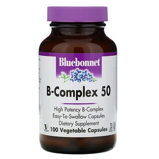 Bluebonnet Nutrition, Complexe B 50, 100 capsules végétales