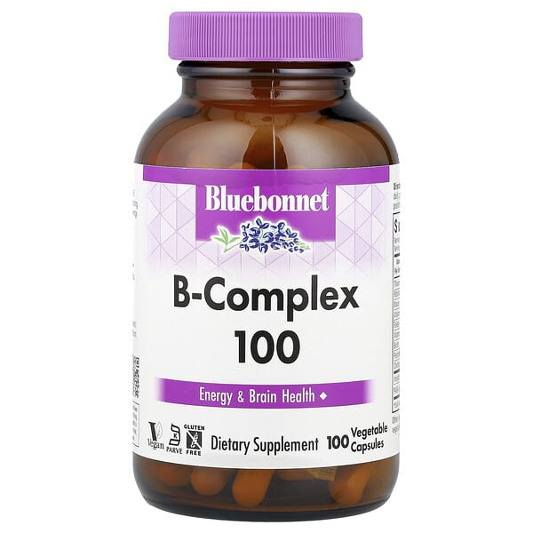 Bluebonnet Nutrition, B-kompleks 100, 100 vegetabilske kapsler