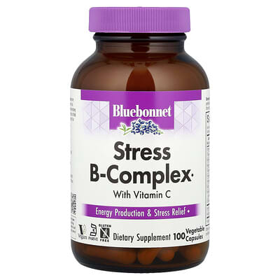 Bluebonnet Nutrition, Anti-Stress B Vitamins, 100 Vegetarian Capsules
