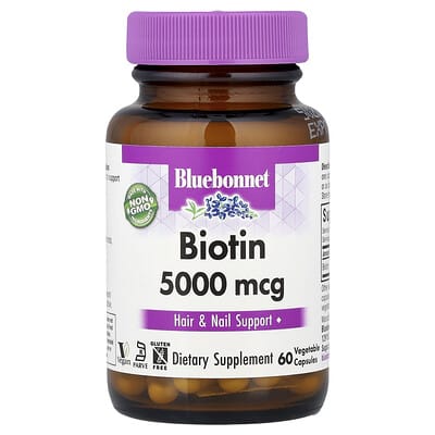 Bluebonnet Nutrition, Biovitamin, 5000 mcg, 60 Vegetarian Capsules