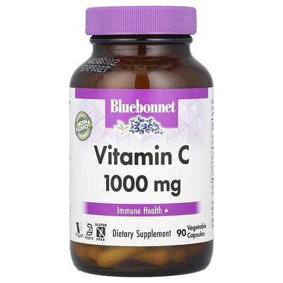 Bluebonnet Nutrition, Vitamin C, 1,000 mg, 90 Vegetarian Capsules