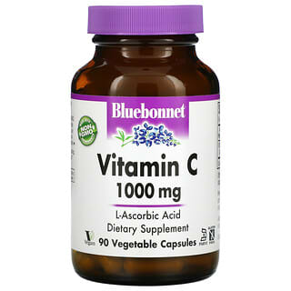 Bluebonnet Nutrition, Vitamina C, 1.000 mg, 90 Cápsulas Vegetais