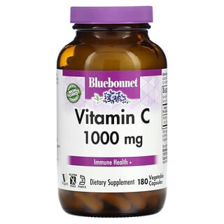 Bluebonnet Nutrition, Vitamina C, 1000 mg, 180 cápsulas vegetales