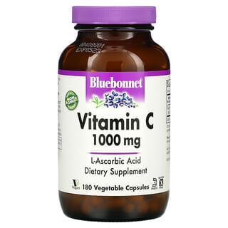 Bluebonnet Nutrition, Vitamina C, 1.000 mg, 180 Cápsulas Vegetais