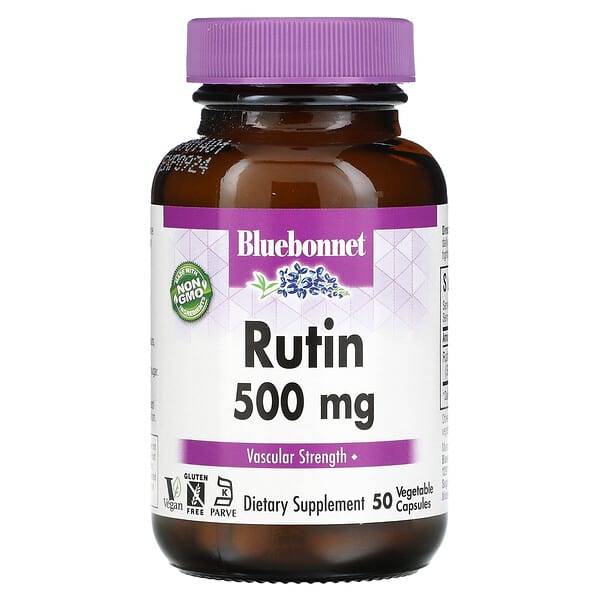 Bluebonnet Nutrition, Rutina, 500 mg, 50 cápsulas vegetales